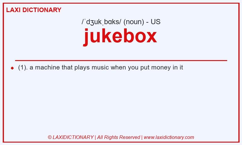 Definition jukebox in American English