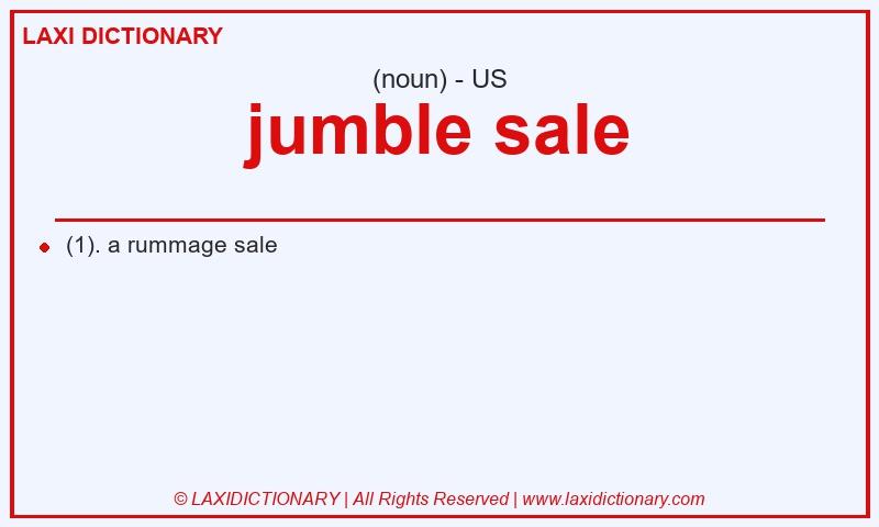 Definition jumble sale in American English