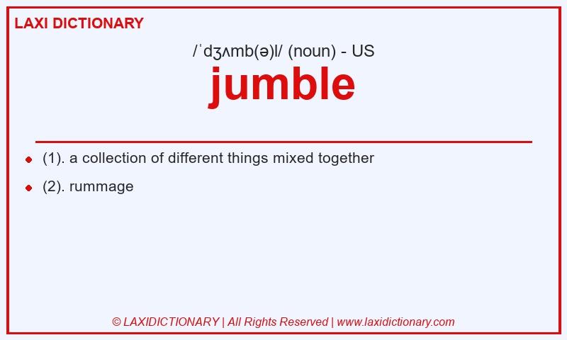 Definition jumble in American English
