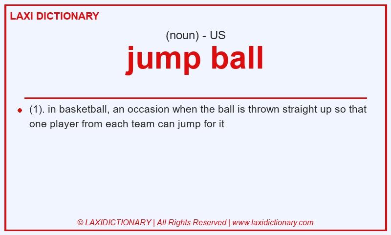 Definition jump ball in American English