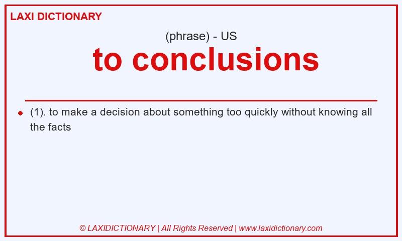 Definition to conclusions in American English