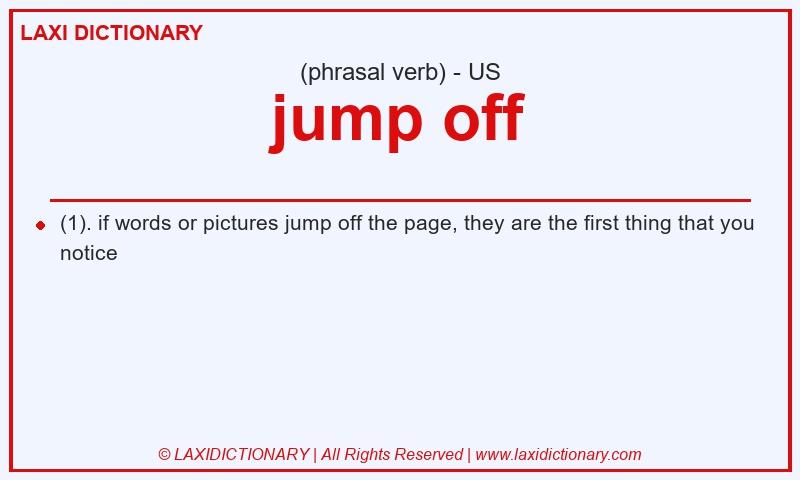 Definition jump off in American English