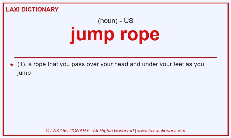 Definition jump rope in American English