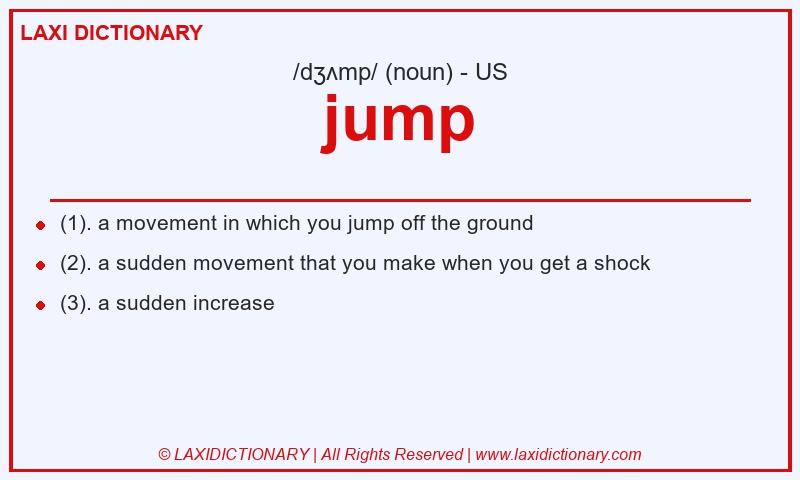Definition jump in American English