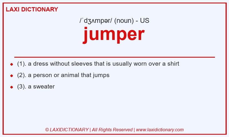 Definition jumper in American English