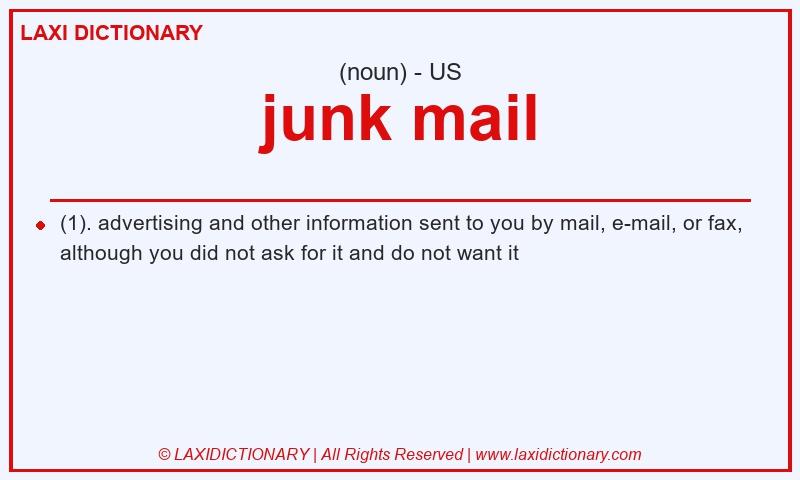 Definition junk mail in American English