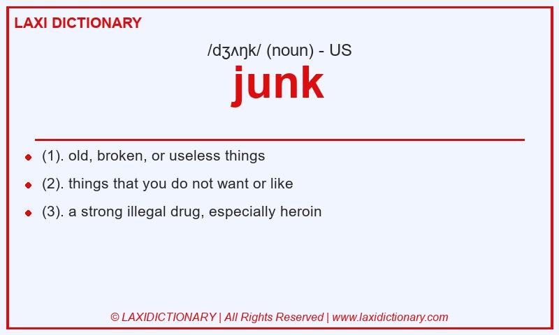 Definition junk in American English