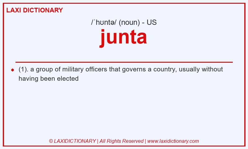 Definition junta in American English