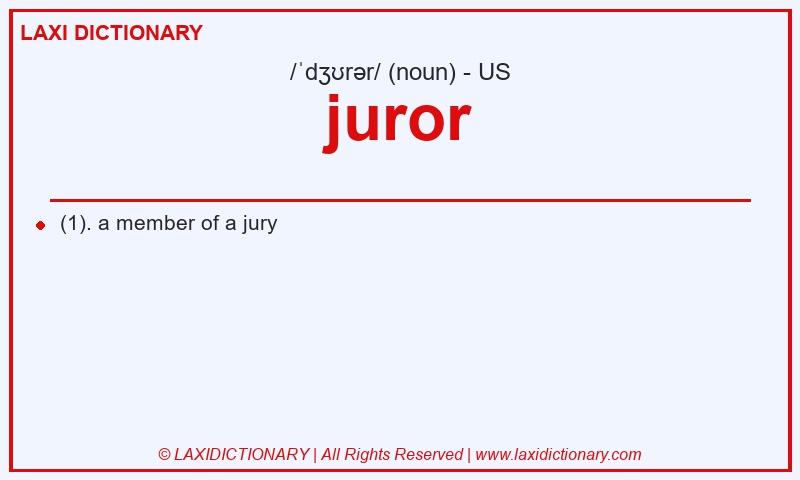 Definition juror in American English