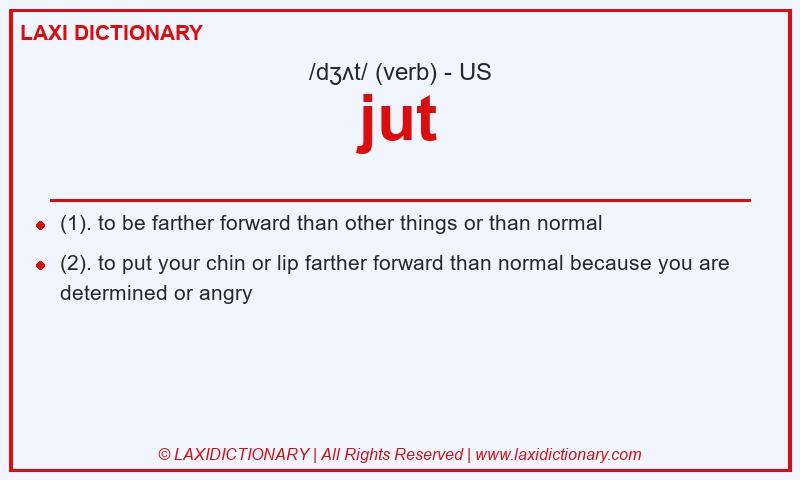 Definition jut in American English