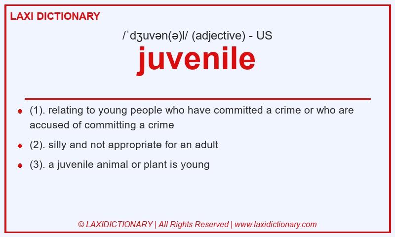 Definition juvenile in American English