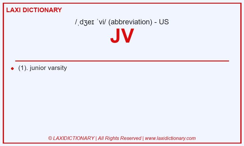 Definition JV in American English