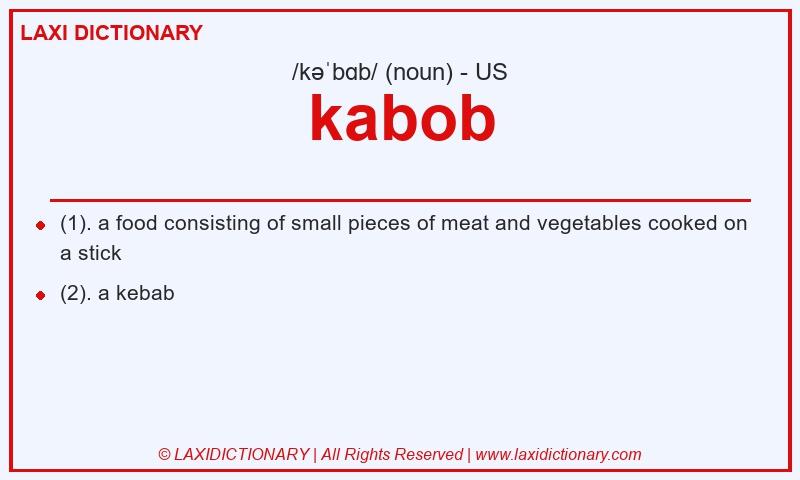Definition kabob in American English