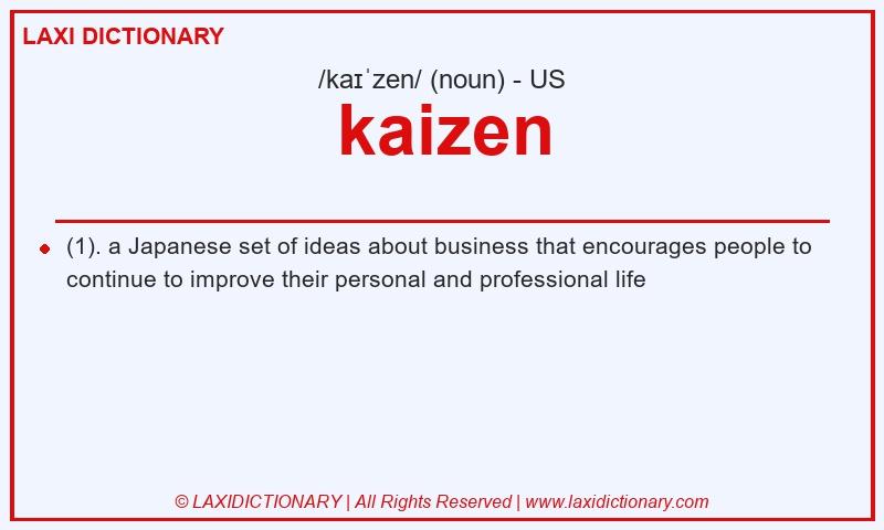 Definition kaizen in American English