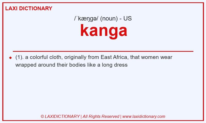 Definition kanga in American English