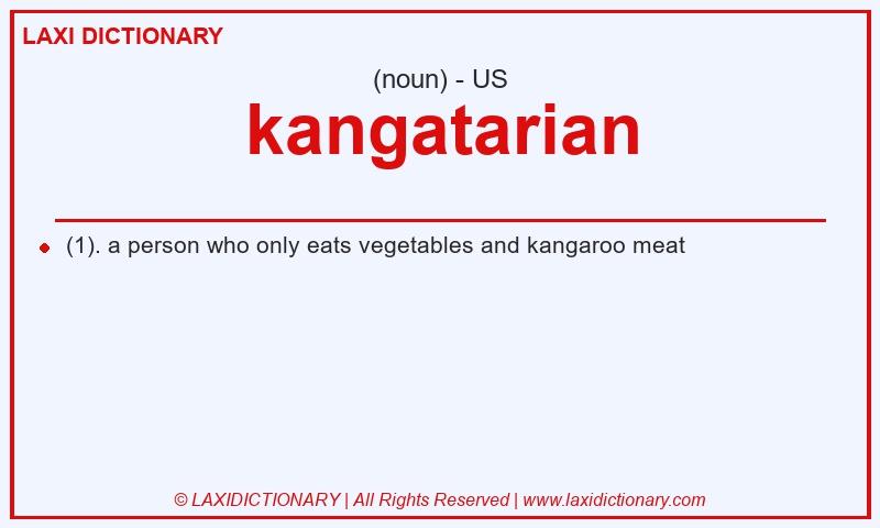 Definition kangatarian in American English