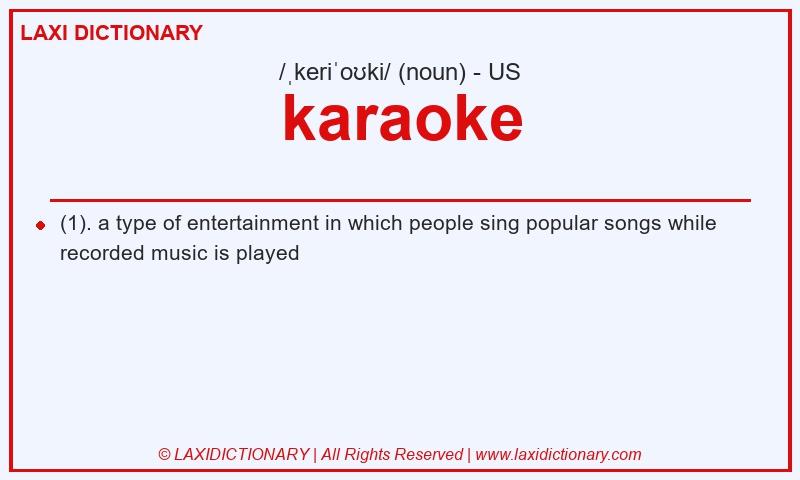 Definition karaoke in American English