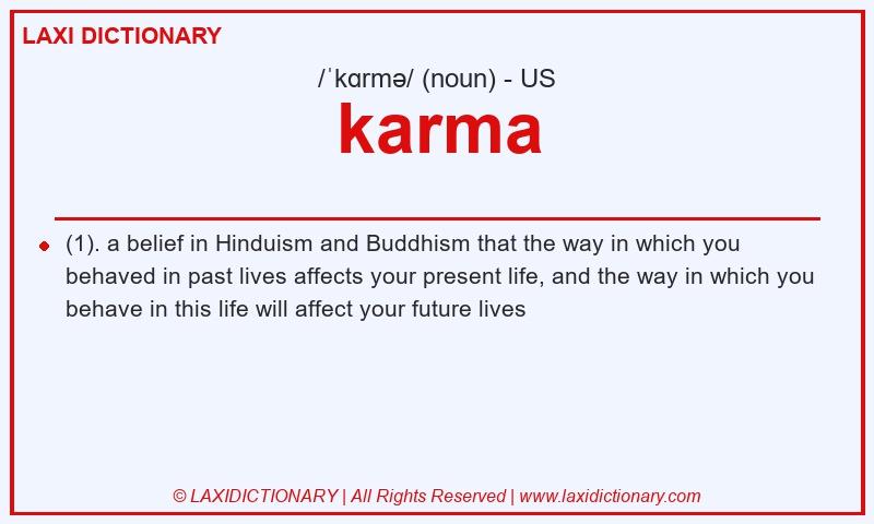 Definition karma in American English