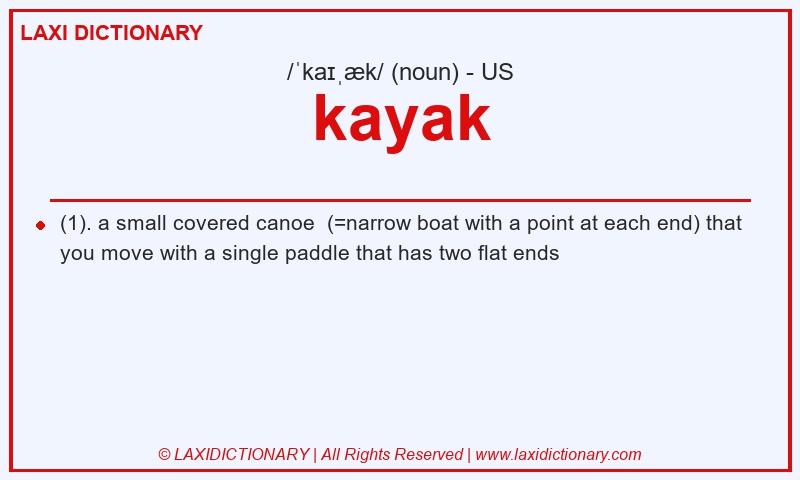 Definition kayak in American English
