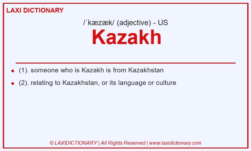 Definition Kazakh in American English