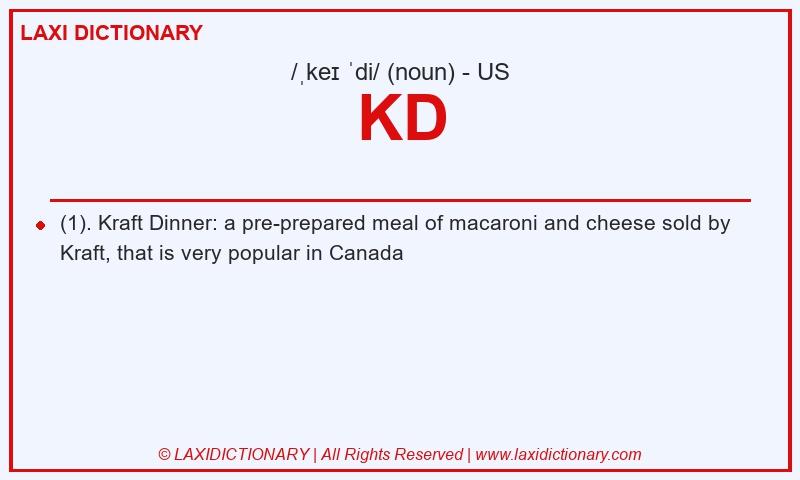 Definition KD in American English