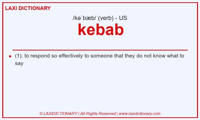 Definition kebab in American English