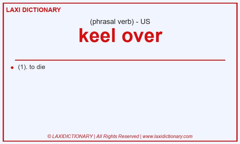 Definition keel over in American English