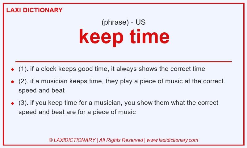 Definition keep time in American English