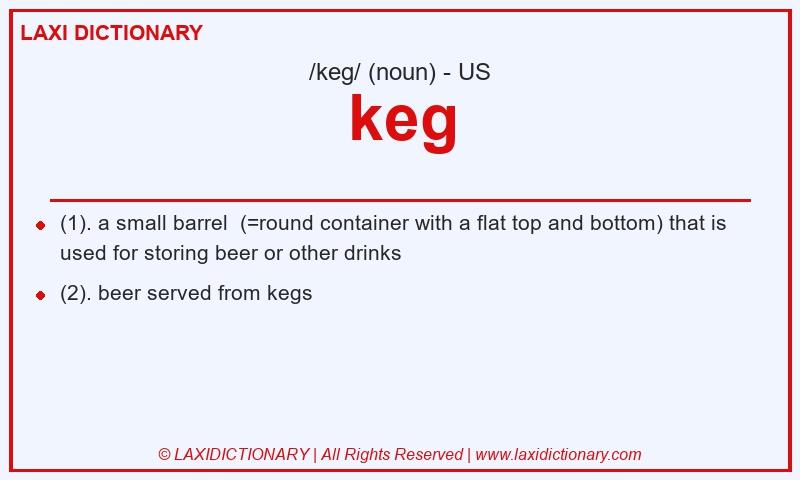Definition keg in American English