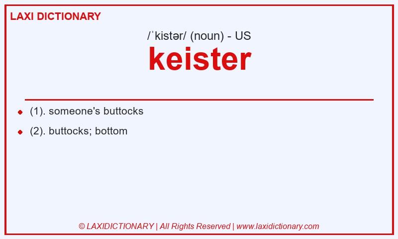 Definition keister in American English