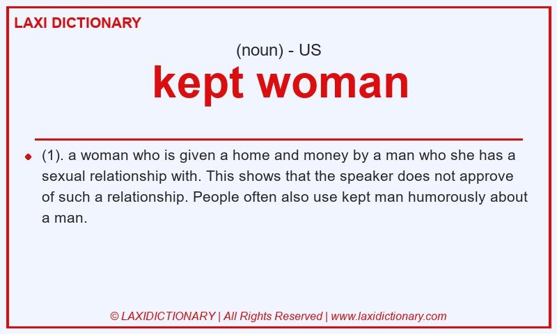 Definition kept woman in American English