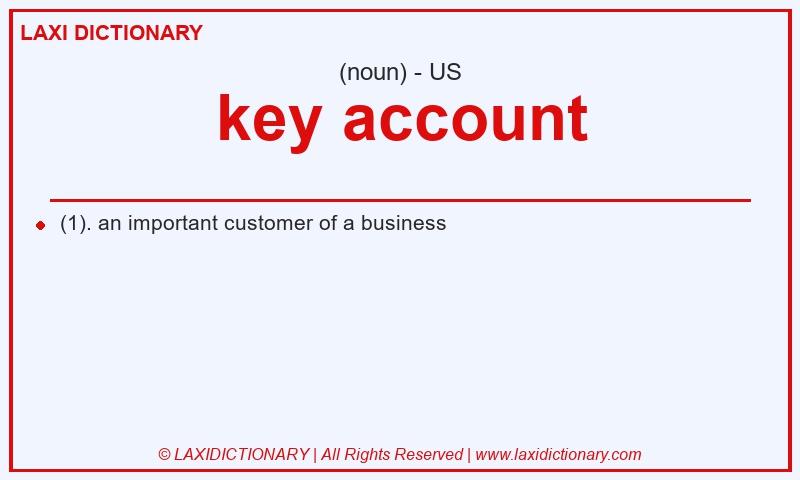 Definition key account in American English