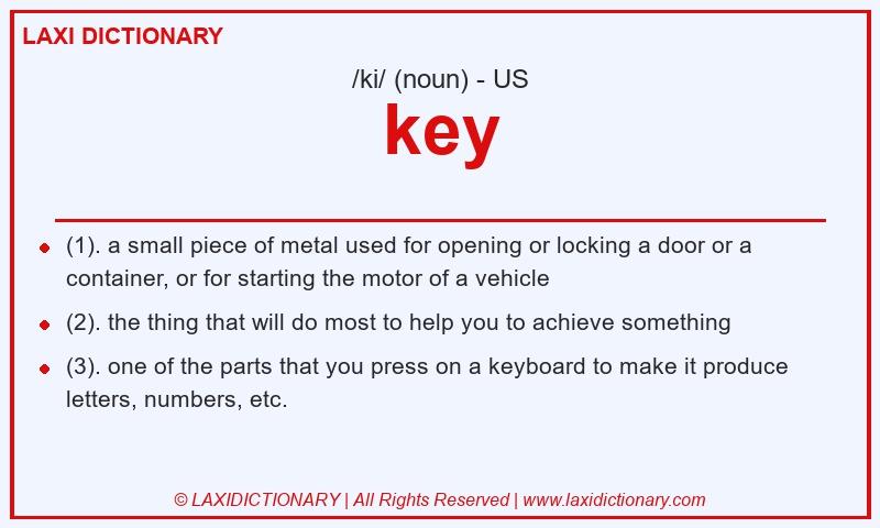 Definition key in American English