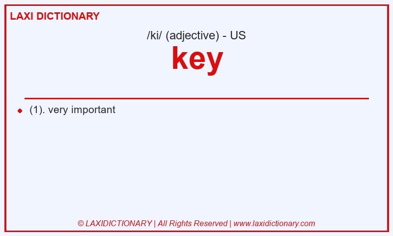 Definition key in American English