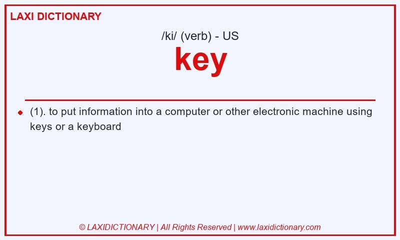 Definition key in American English