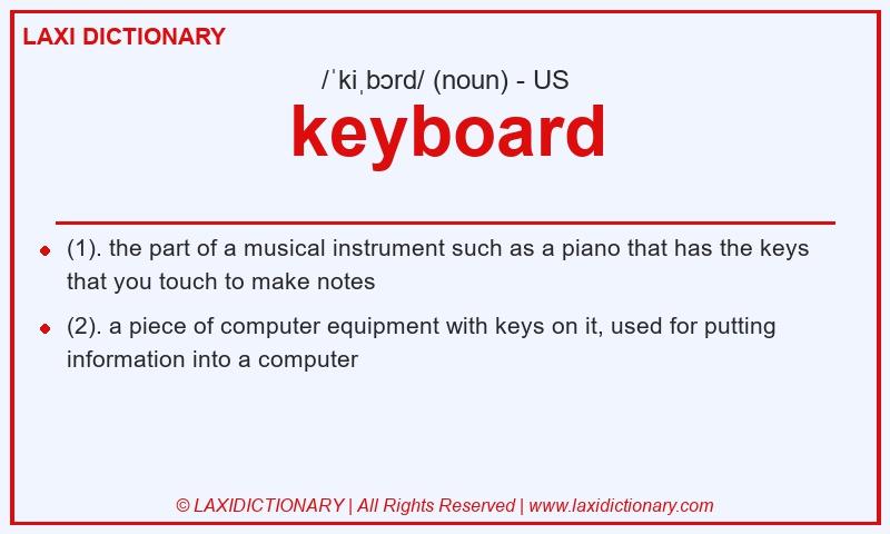 Definition keyboard in American English