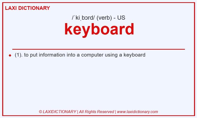 Definition keyboard in American English