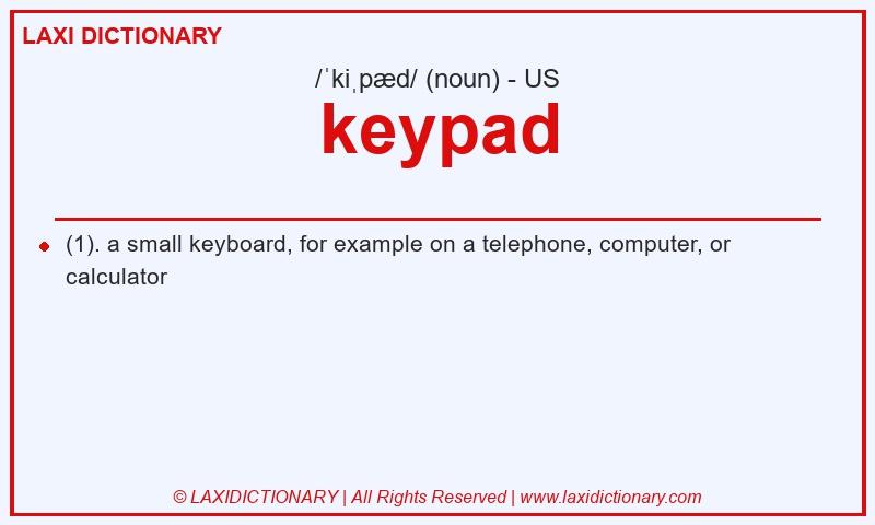 Definition keypad in American English