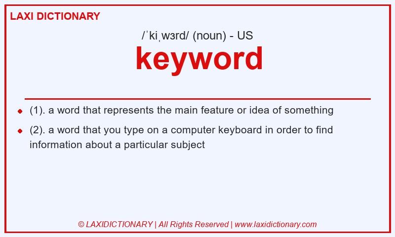 Definition keyword in American English