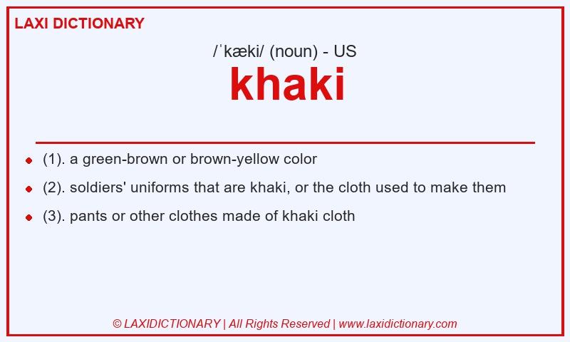 Definition khaki in American English