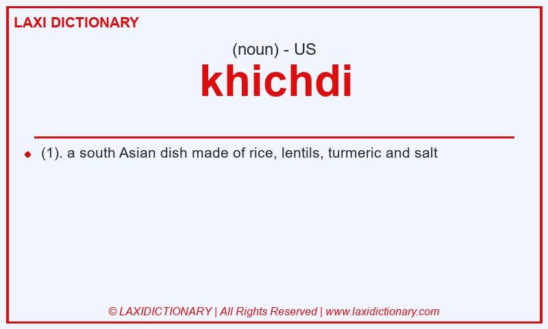 Definition khichdi in American English