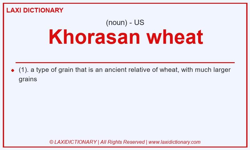 Definition Khorasan wheat in American English