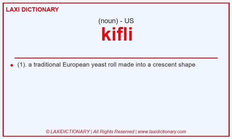 Definition kifli in American English