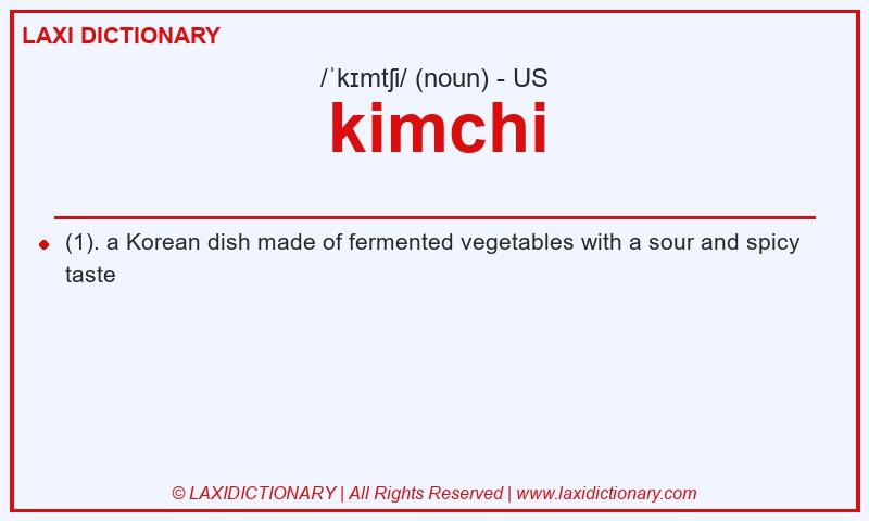 Definition kimchi in American English