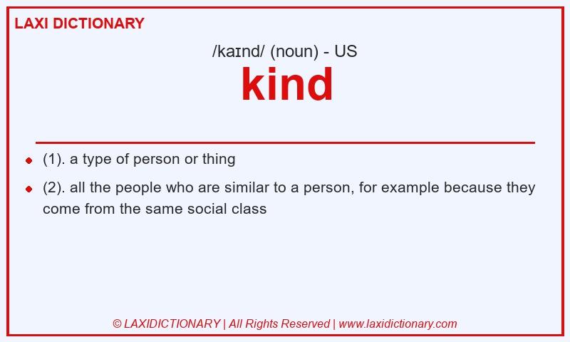 Definition kind in American English