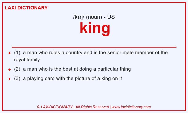 Definition king in American English