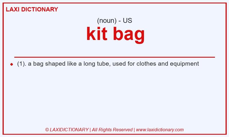 Definition kit bag in American English