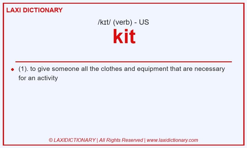 Definition kit in American English