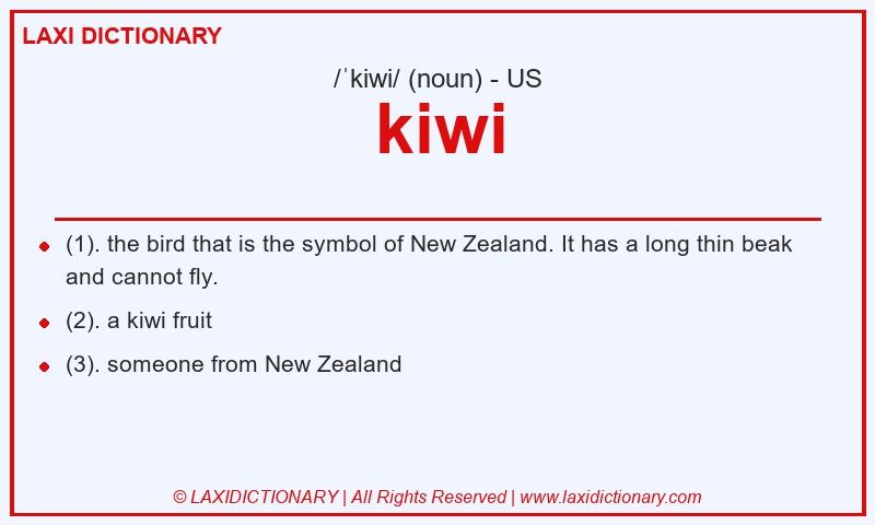 Definition kiwi in American English