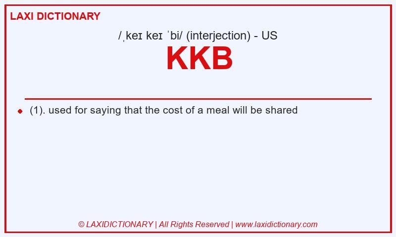 Definition KKB in American English